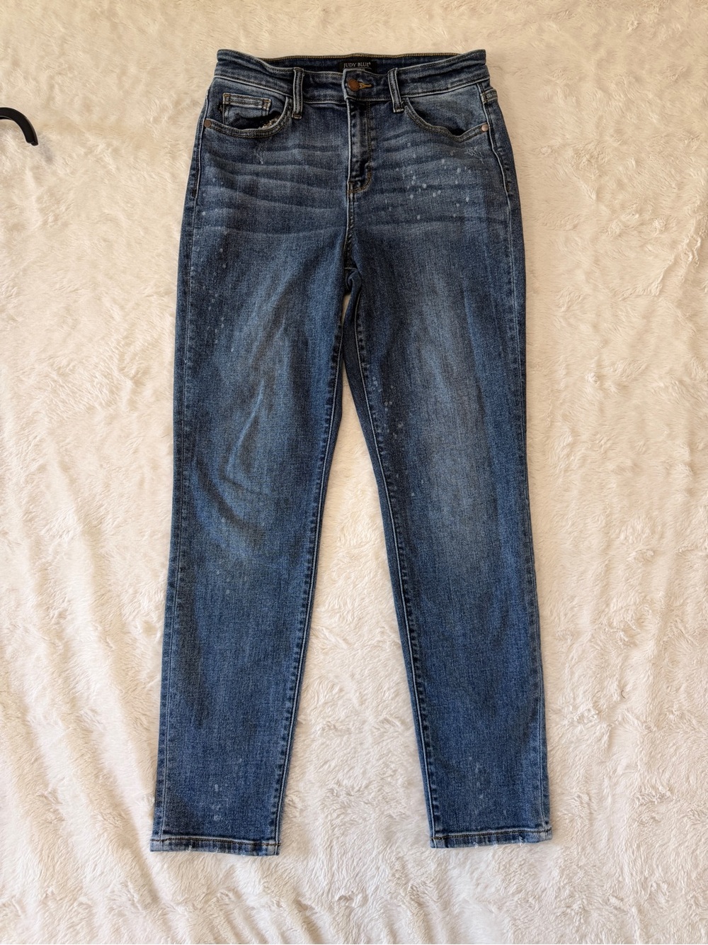 Judy Blue High Rise Bleach Splatter Boyfriend Jeans Size 5 / 27 JB82346 Stretch